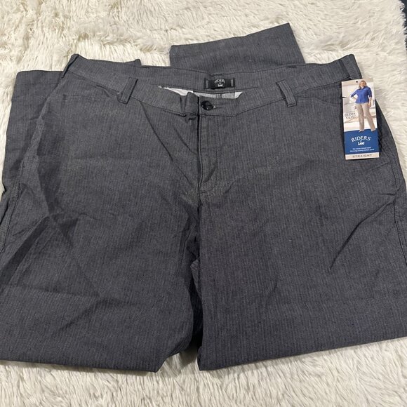 Riders by Lee womens NWT 24W Petite Herringbone Tummy Control Straight leg - Picture 1 of 14